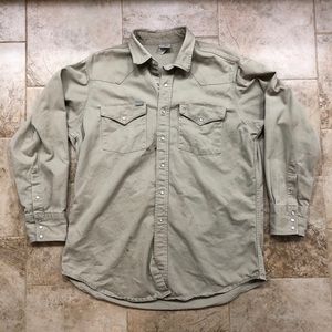 Vintage Made in USA Carhartt Men's Pearl Snap Western Work Long Sleeve